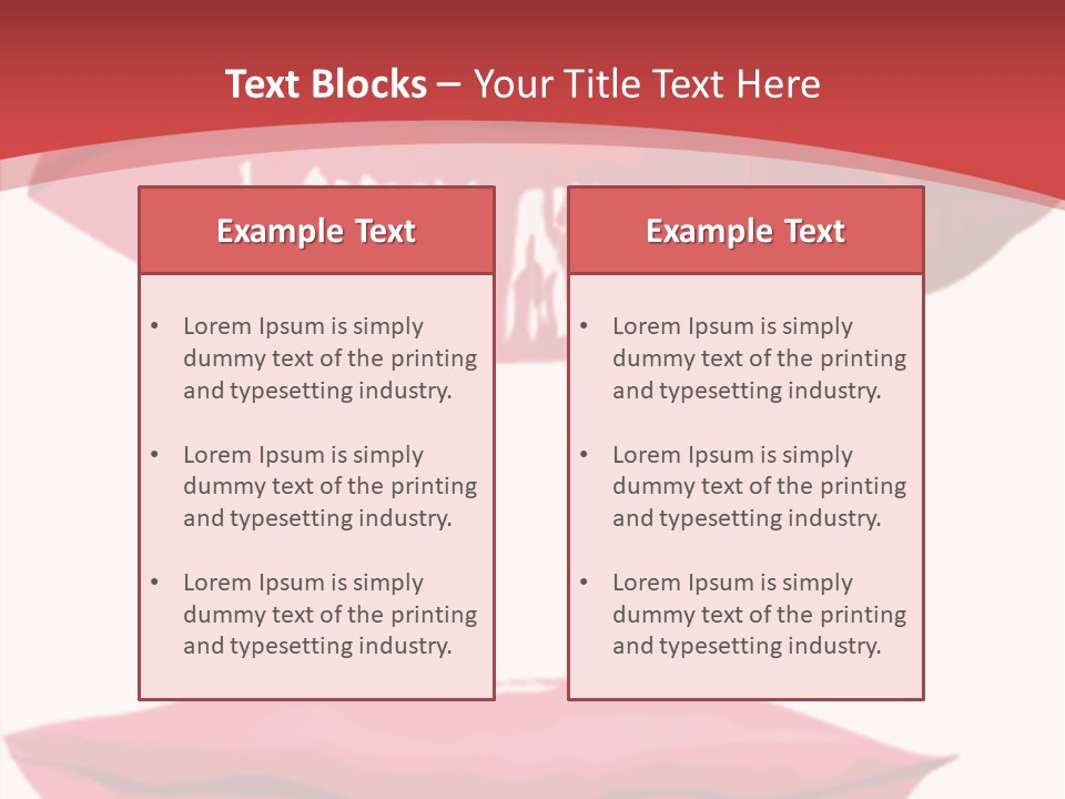 Red Silhouette Smile PowerPoint Template