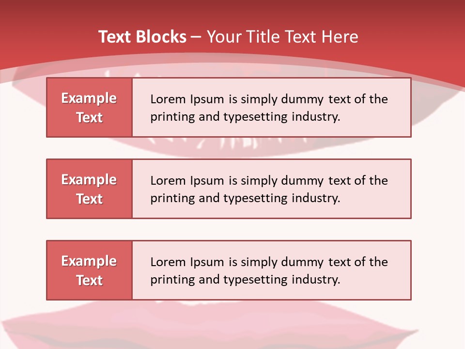 Red Silhouette Smile PowerPoint Template