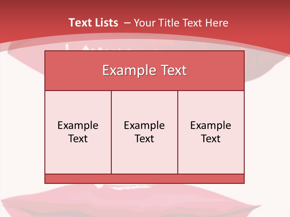 Red Silhouette Smile PowerPoint Template