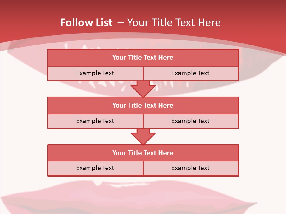 Red Silhouette Smile PowerPoint Template