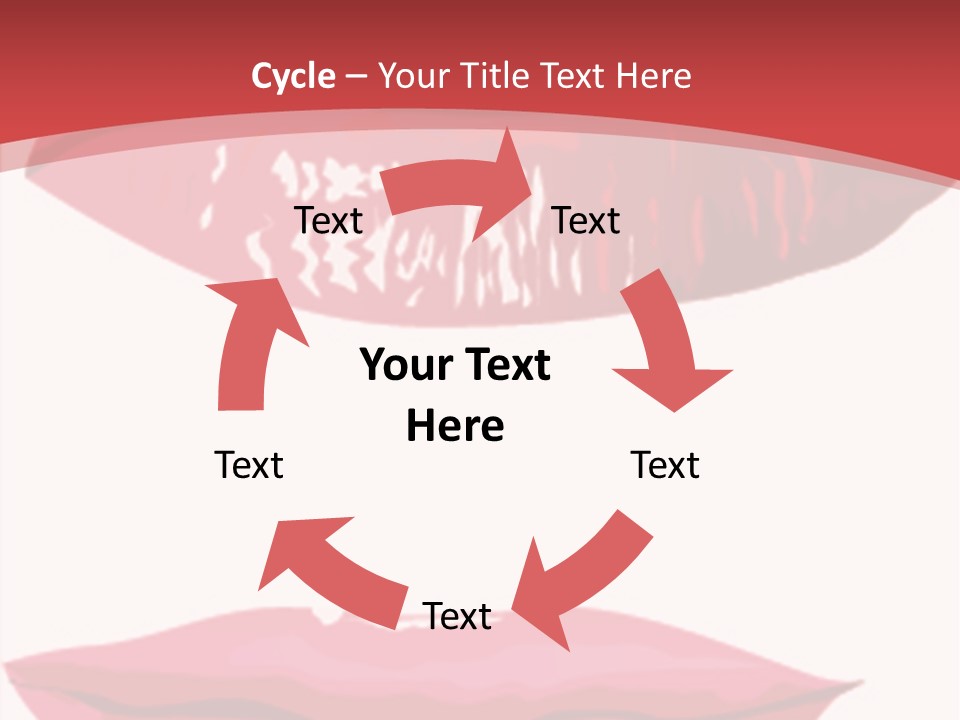 Red Silhouette Smile PowerPoint Template