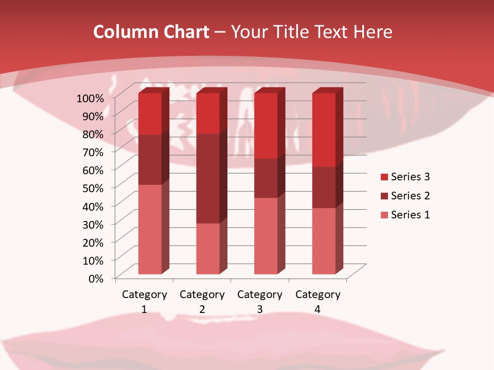 Red Silhouette Smile PowerPoint Template