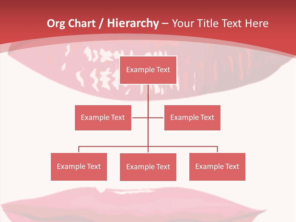 Red Silhouette Smile PowerPoint Template