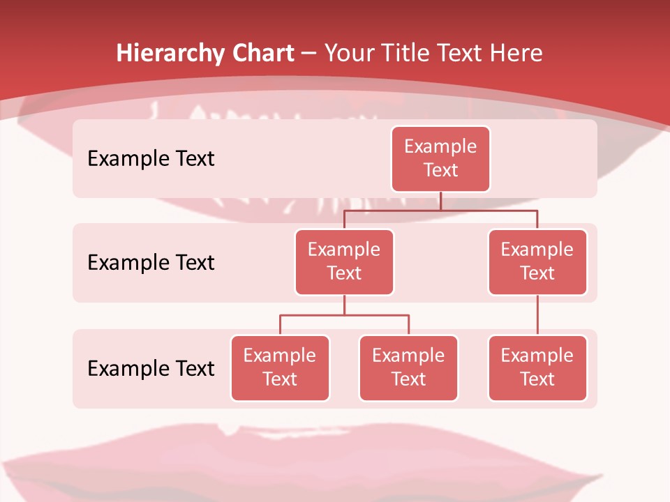 Red Silhouette Smile PowerPoint Template