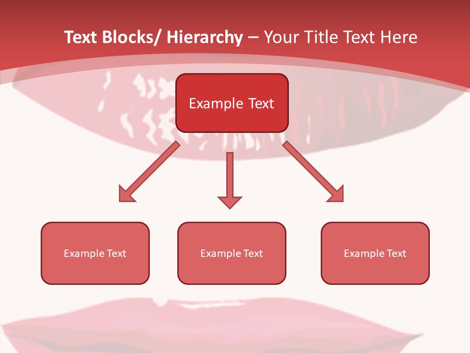 Red Silhouette Smile PowerPoint Template