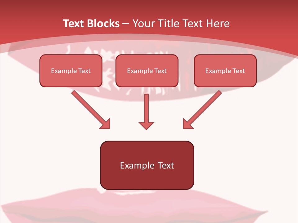 Red Silhouette Smile PowerPoint Template
