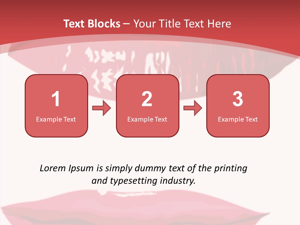 Red Silhouette Smile PowerPoint Template