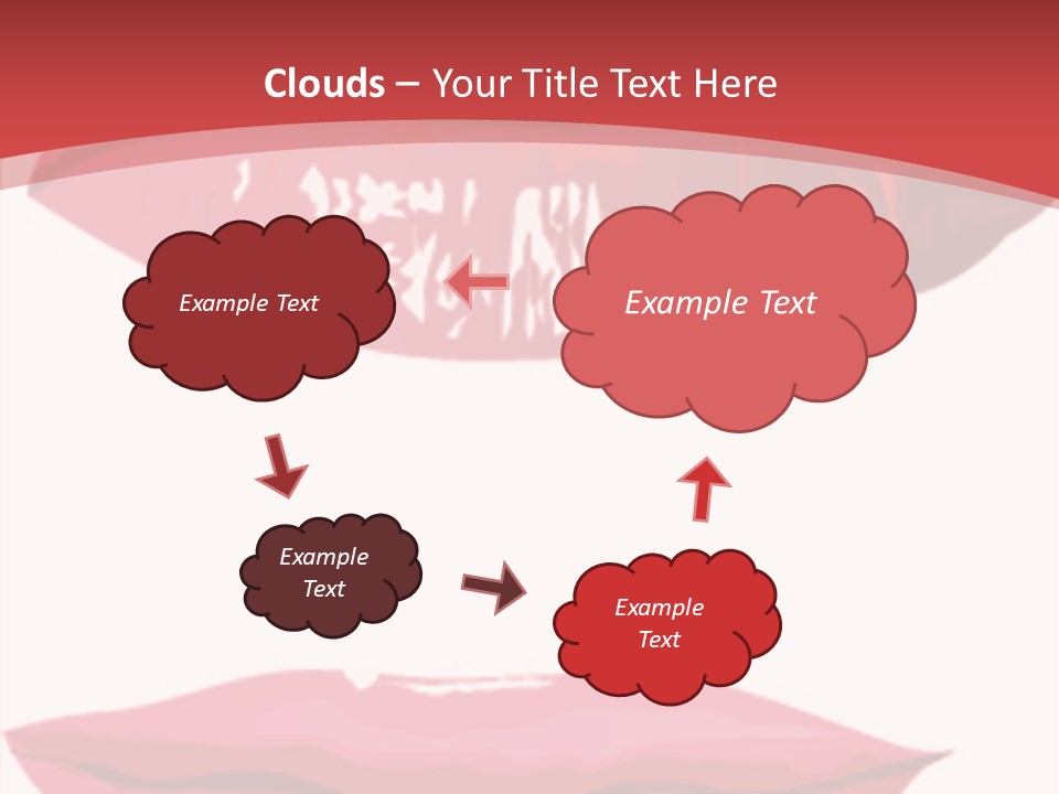 Red Silhouette Smile PowerPoint Template