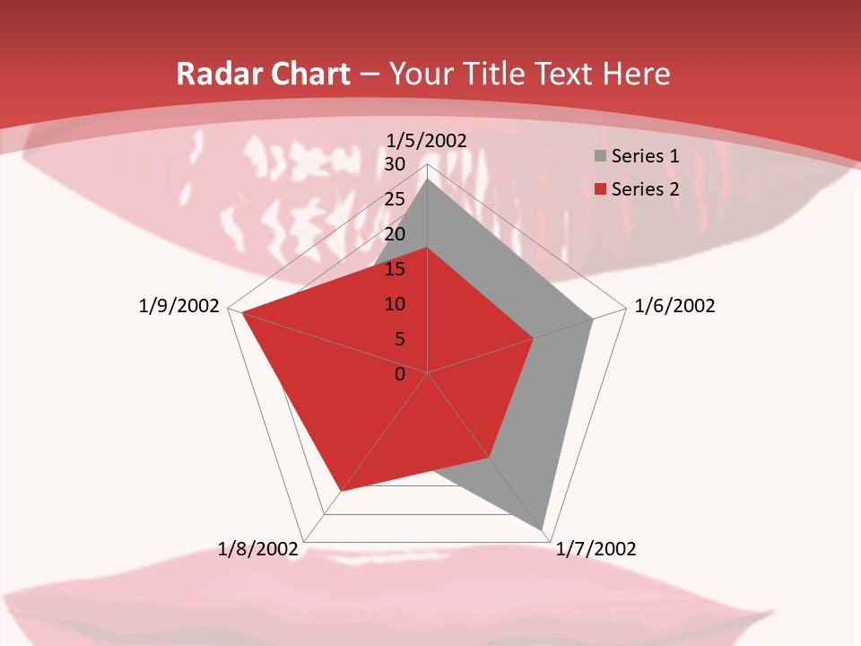 Red Silhouette Smile PowerPoint Template