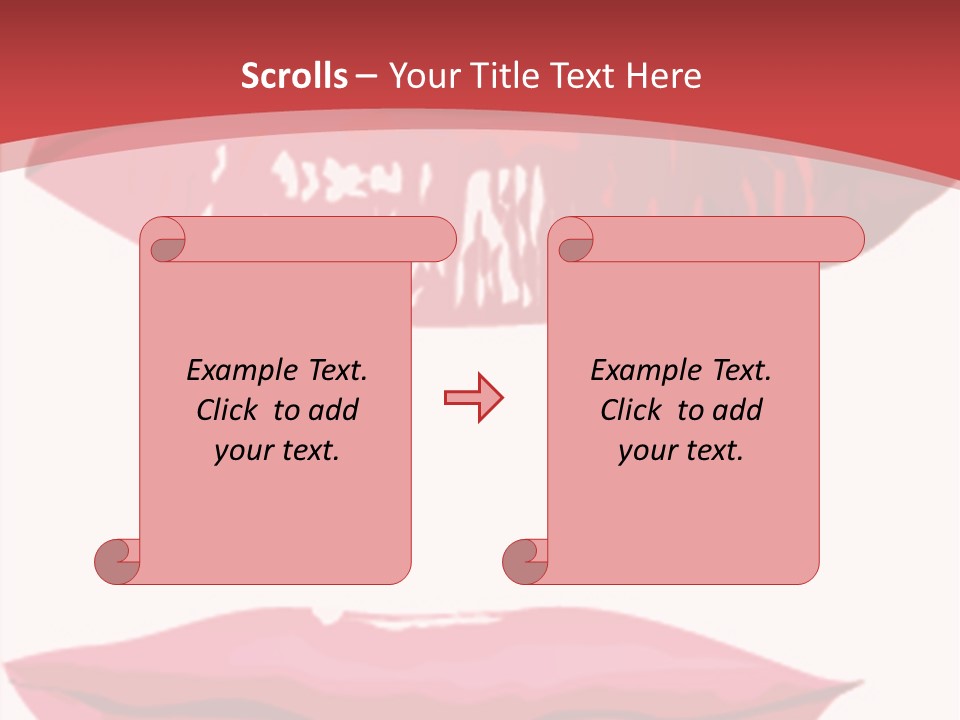 Red Silhouette Smile PowerPoint Template