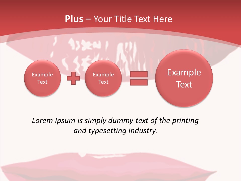Red Silhouette Smile PowerPoint Template