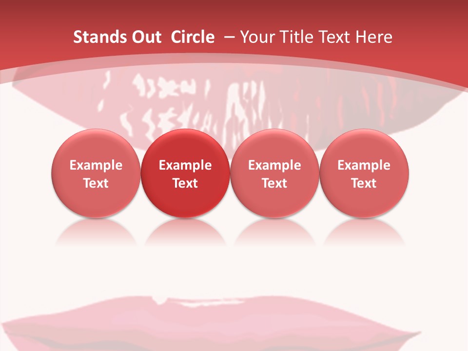 Red Silhouette Smile PowerPoint Template