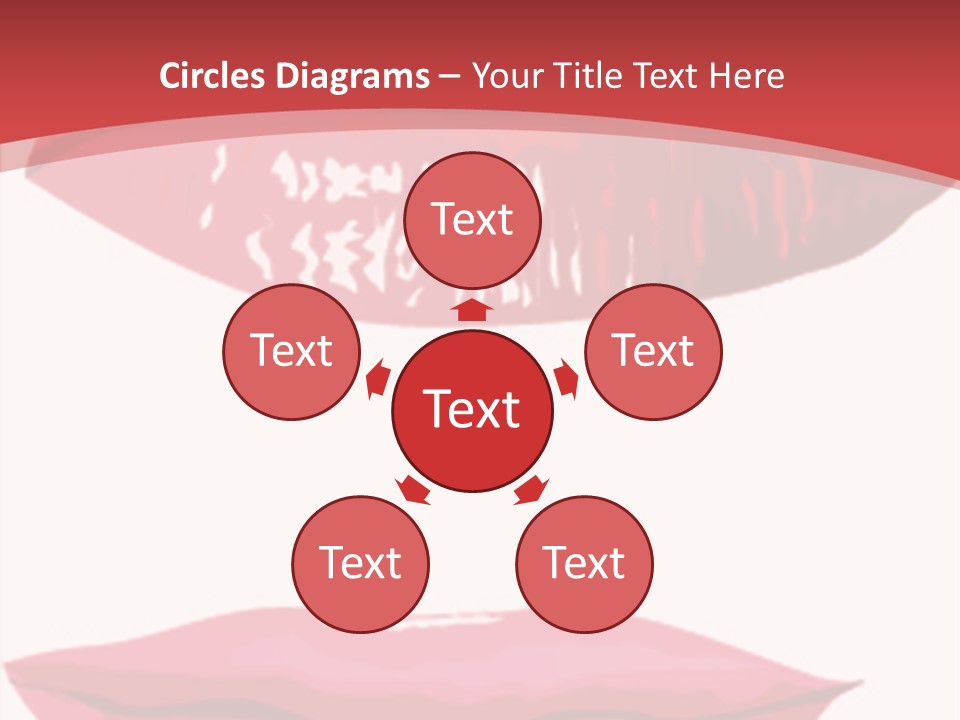 Red Silhouette Smile PowerPoint Template