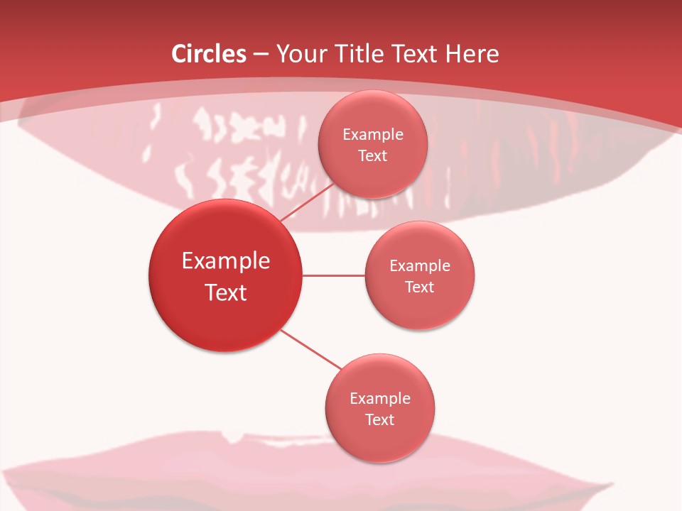 Red Silhouette Smile PowerPoint Template