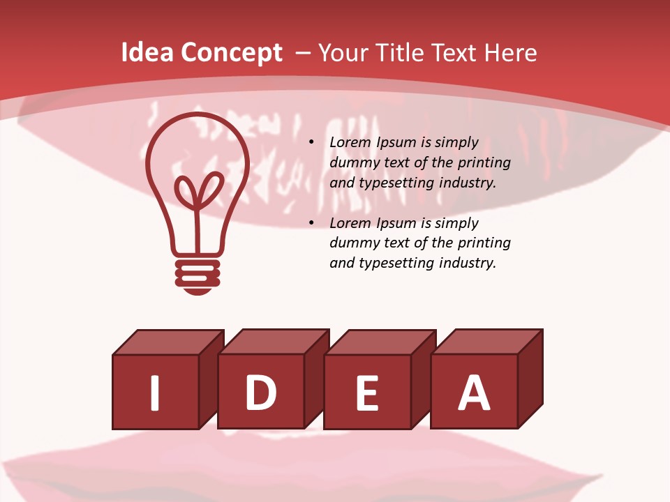 Red Silhouette Smile PowerPoint Template