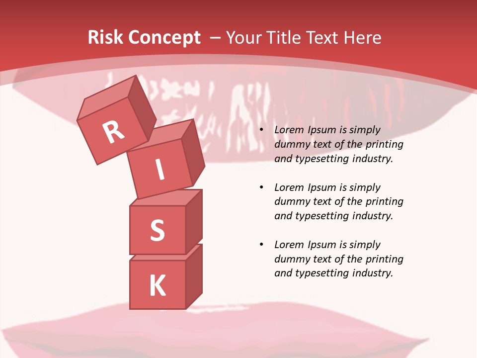 Red Silhouette Smile PowerPoint Template