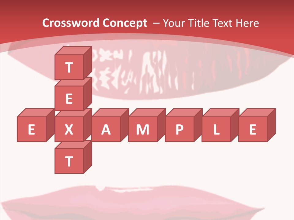 Red Silhouette Smile PowerPoint Template