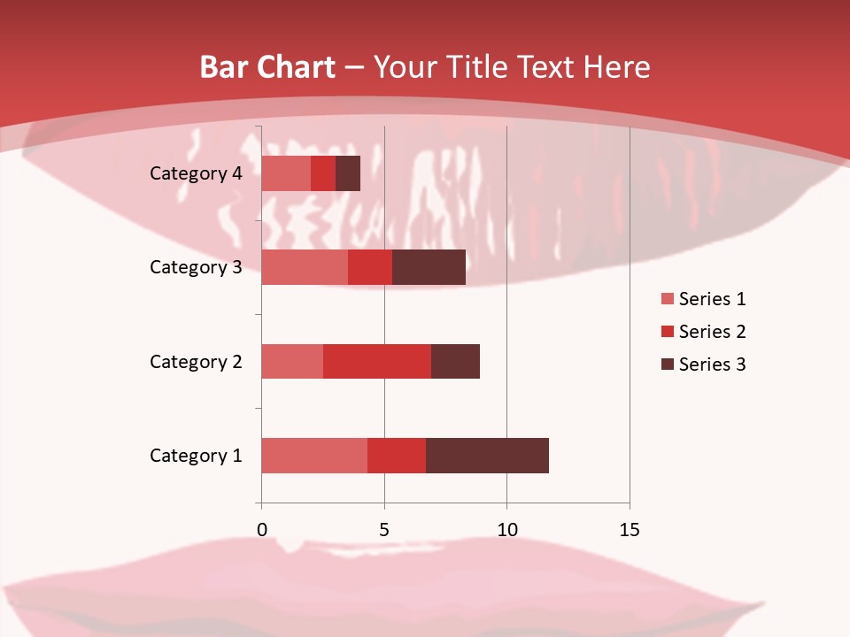 Red Silhouette Smile PowerPoint Template