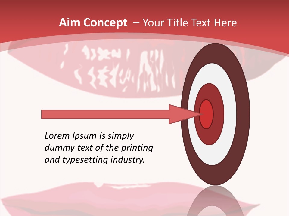 Red Silhouette Smile PowerPoint Template