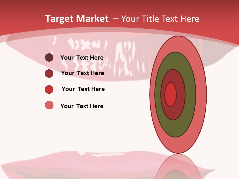 Red Silhouette Smile PowerPoint Template