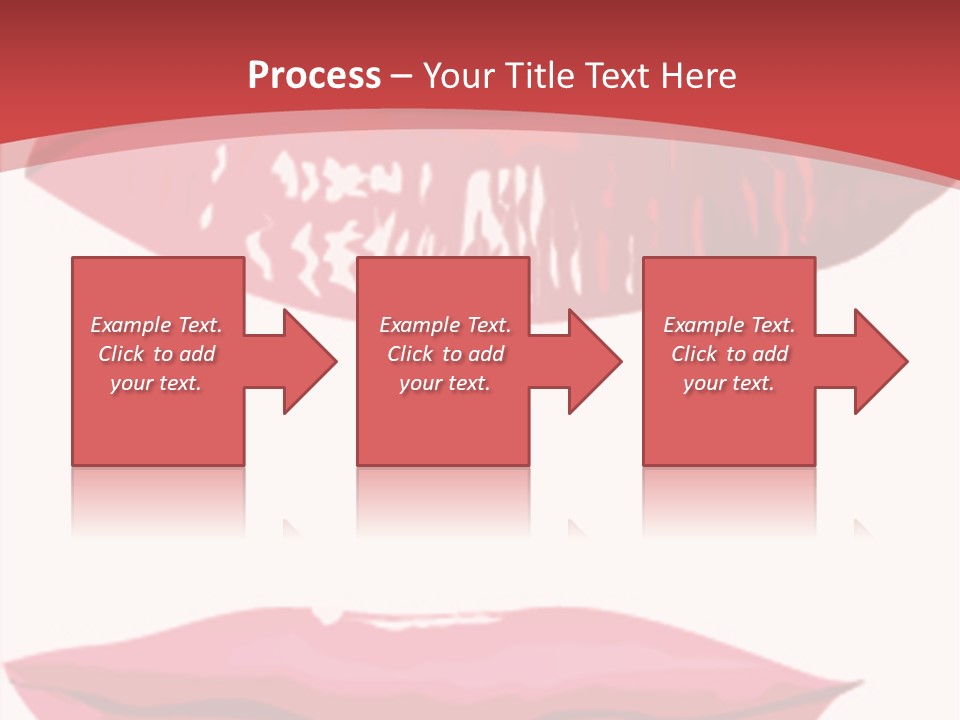 Red Silhouette Smile PowerPoint Template
