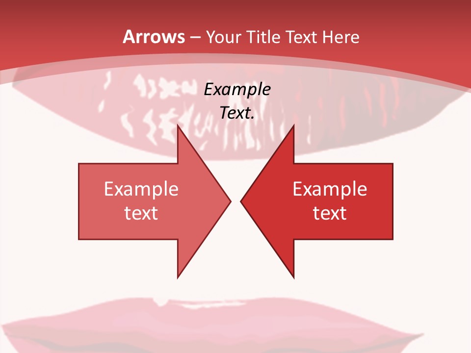 Red Silhouette Smile PowerPoint Template