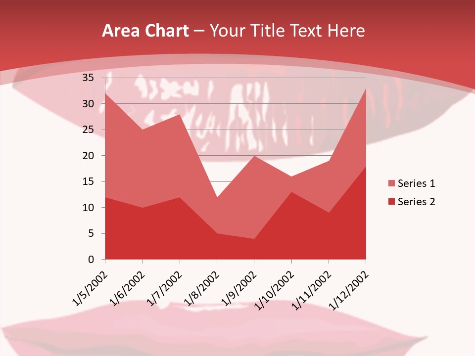 Red Silhouette Smile PowerPoint Template