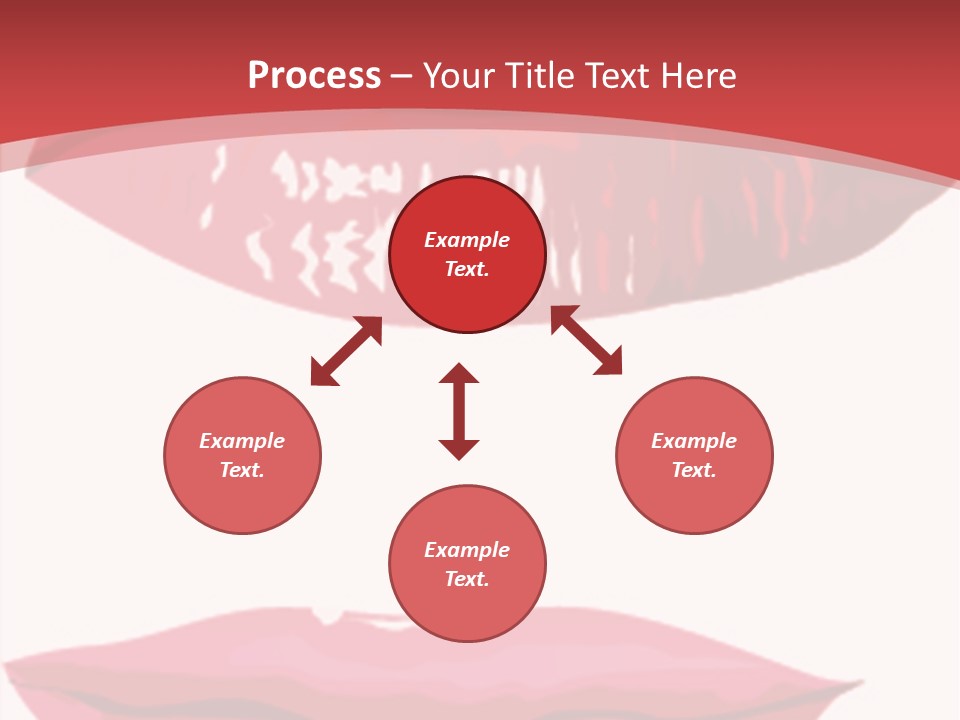 Red Silhouette Smile PowerPoint Template