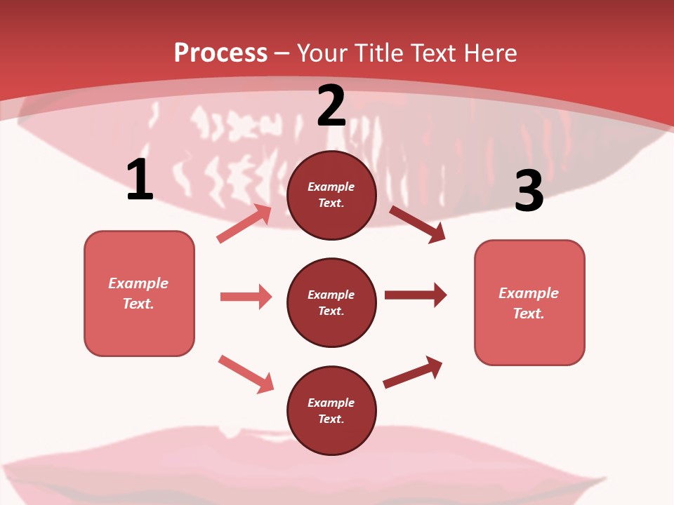 Red Silhouette Smile PowerPoint Template