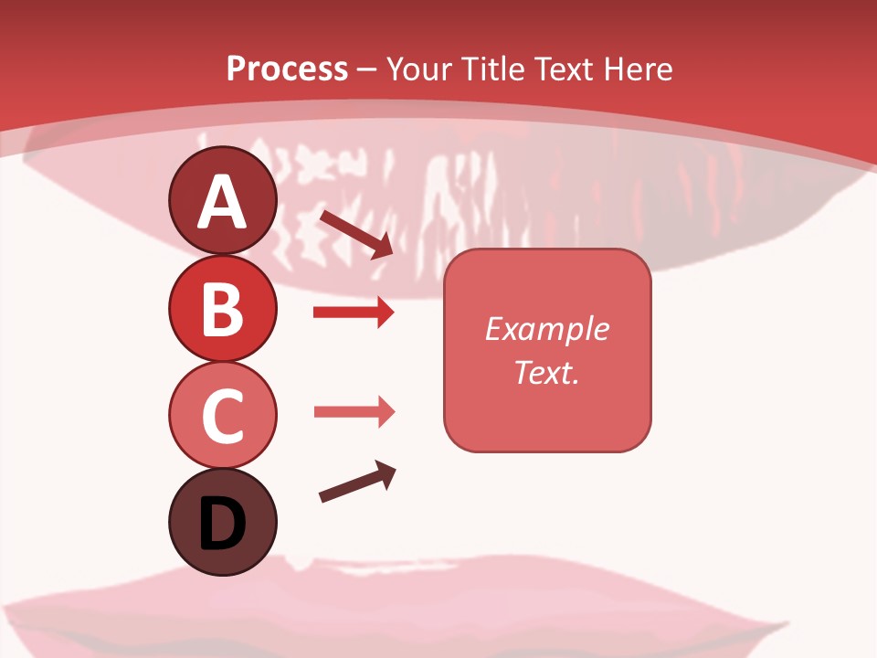Red Silhouette Smile PowerPoint Template