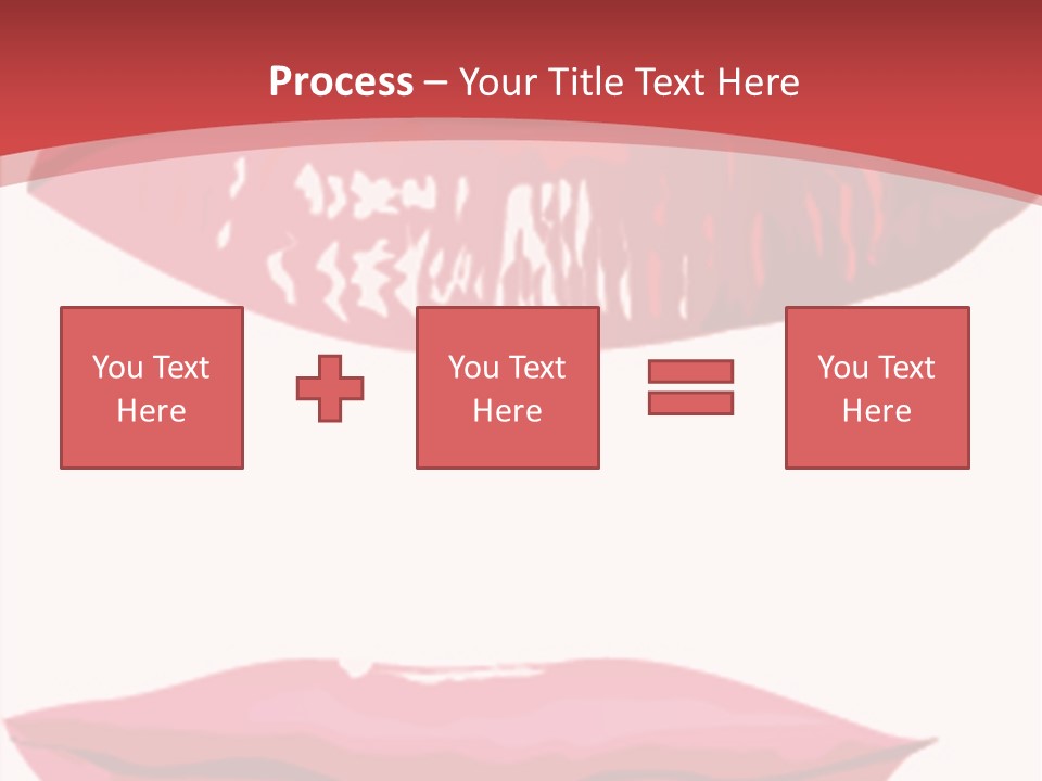 Red Silhouette Smile PowerPoint Template
