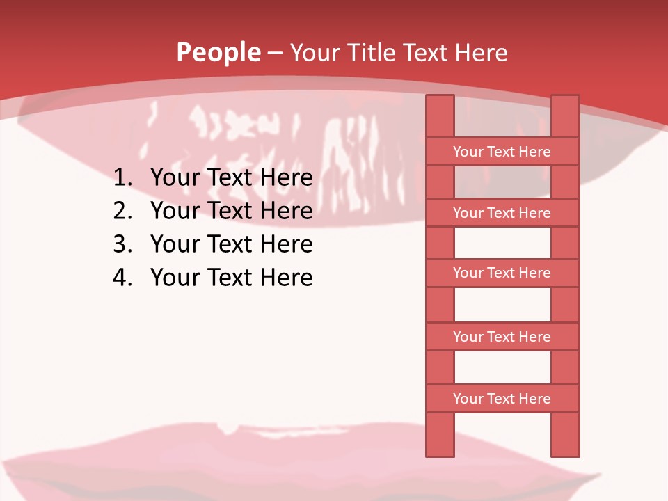 Red Silhouette Smile PowerPoint Template