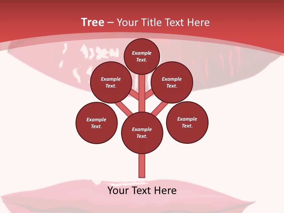 Red Silhouette Smile PowerPoint Template