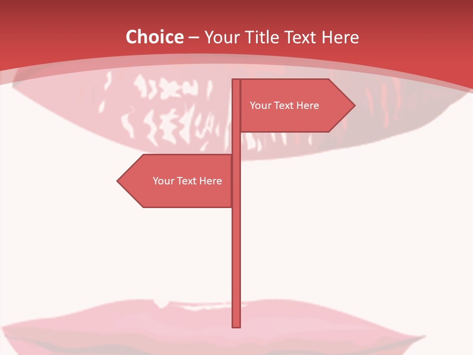 Red Silhouette Smile PowerPoint Template