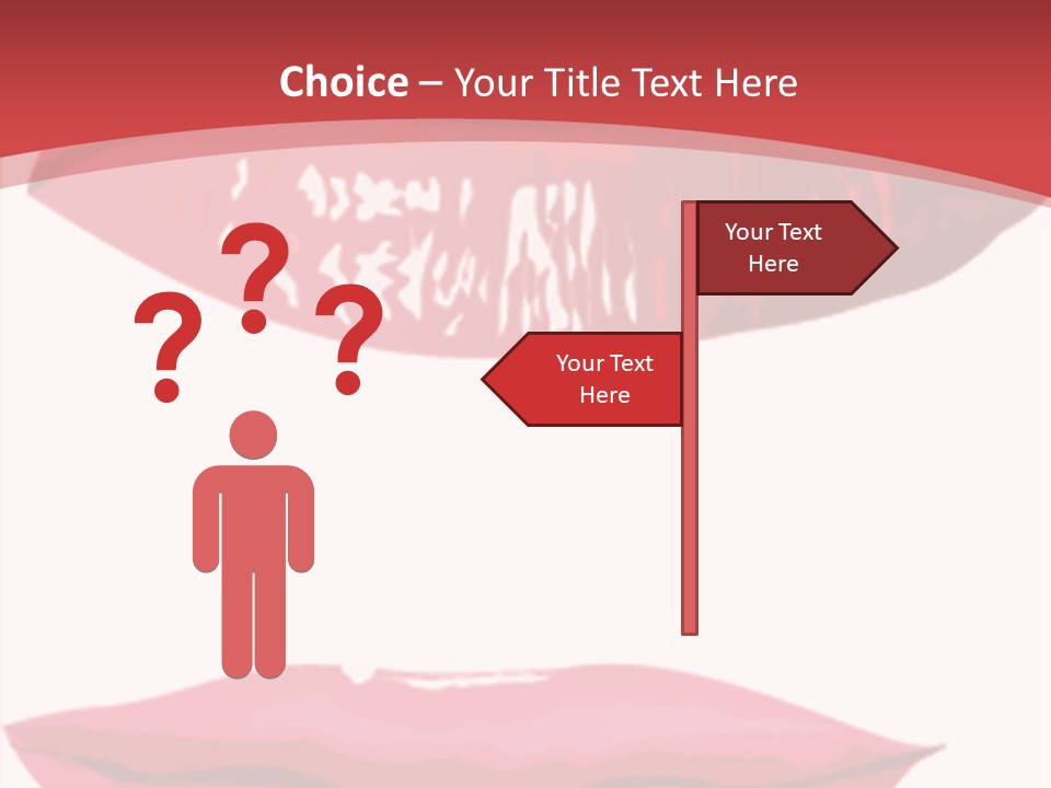 Red Silhouette Smile PowerPoint Template