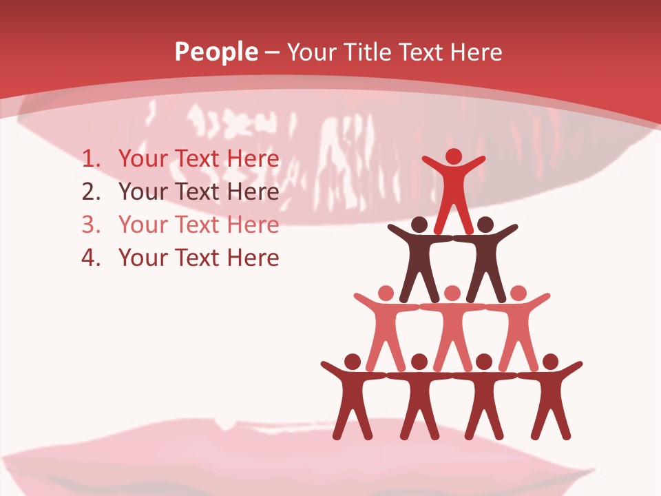 Red Silhouette Smile PowerPoint Template
