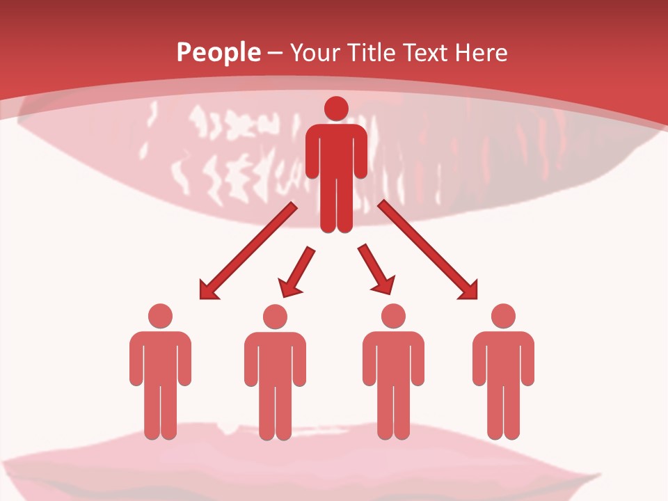 Red Silhouette Smile PowerPoint Template