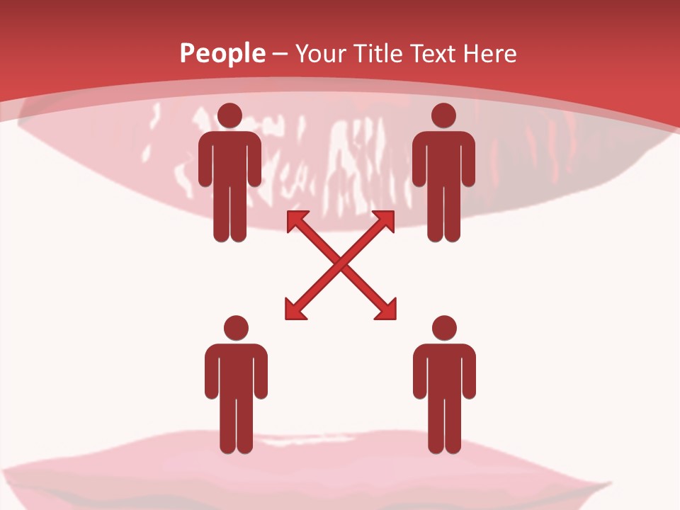 Red Silhouette Smile PowerPoint Template