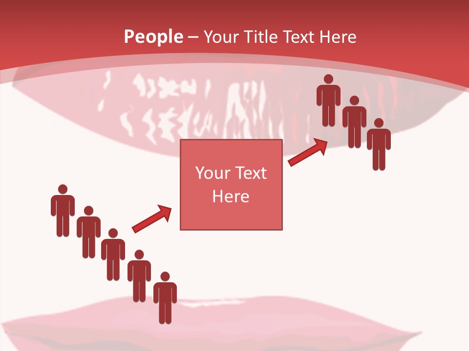 Red Silhouette Smile PowerPoint Template