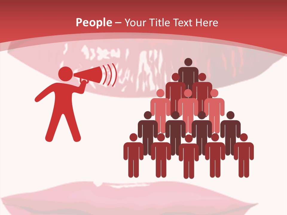 Red Silhouette Smile PowerPoint Template