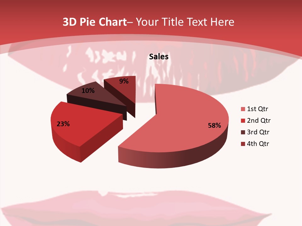 Red Silhouette Smile PowerPoint Template