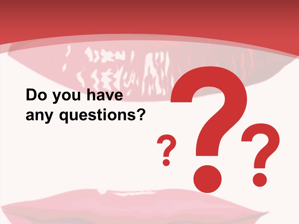 Red Silhouette Smile PowerPoint Template