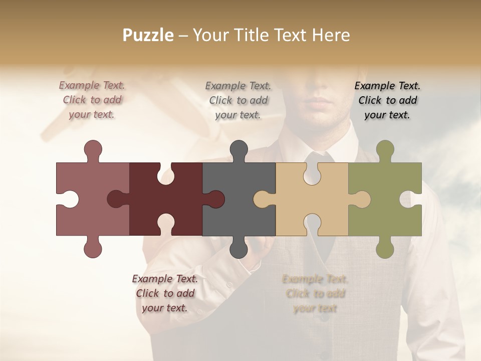 Leaving Confident Clouds PowerPoint Template