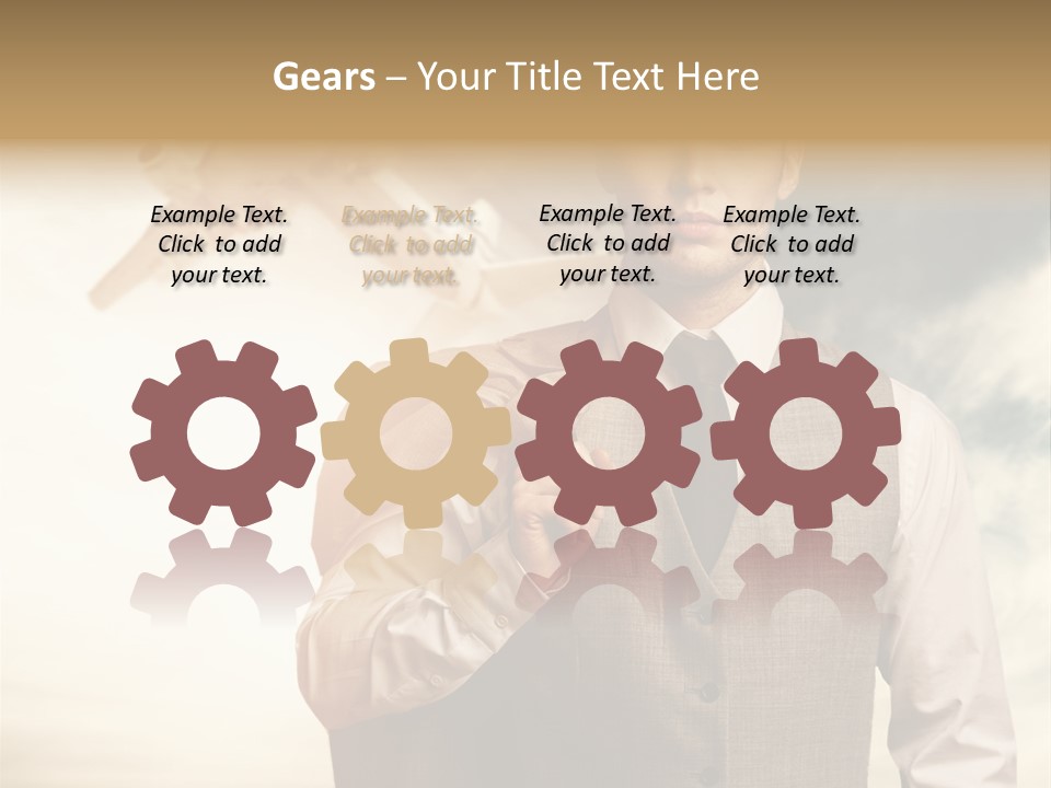 Leaving Confident Clouds PowerPoint Template