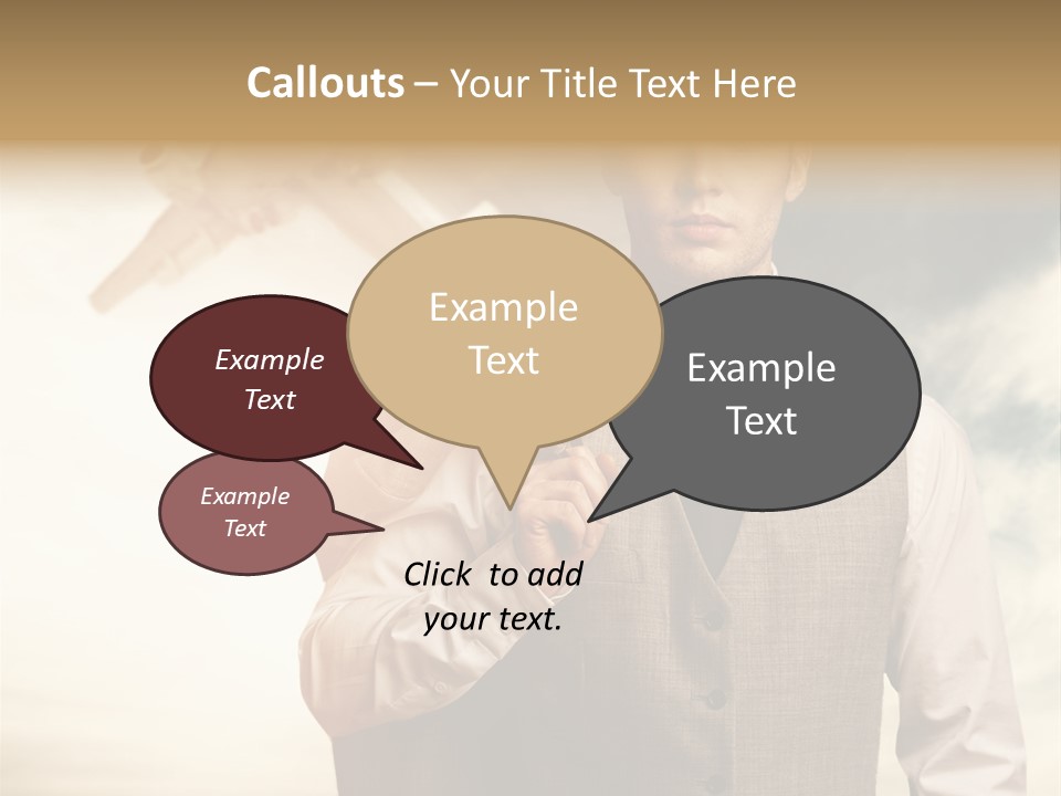 Leaving Confident Clouds PowerPoint Template