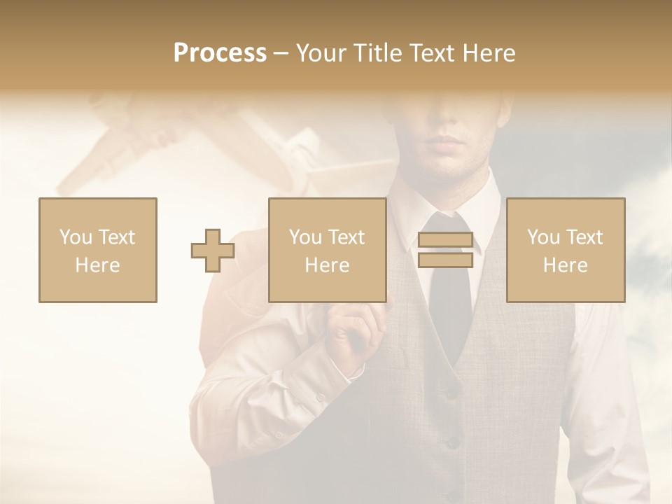 Leaving Confident Clouds PowerPoint Template