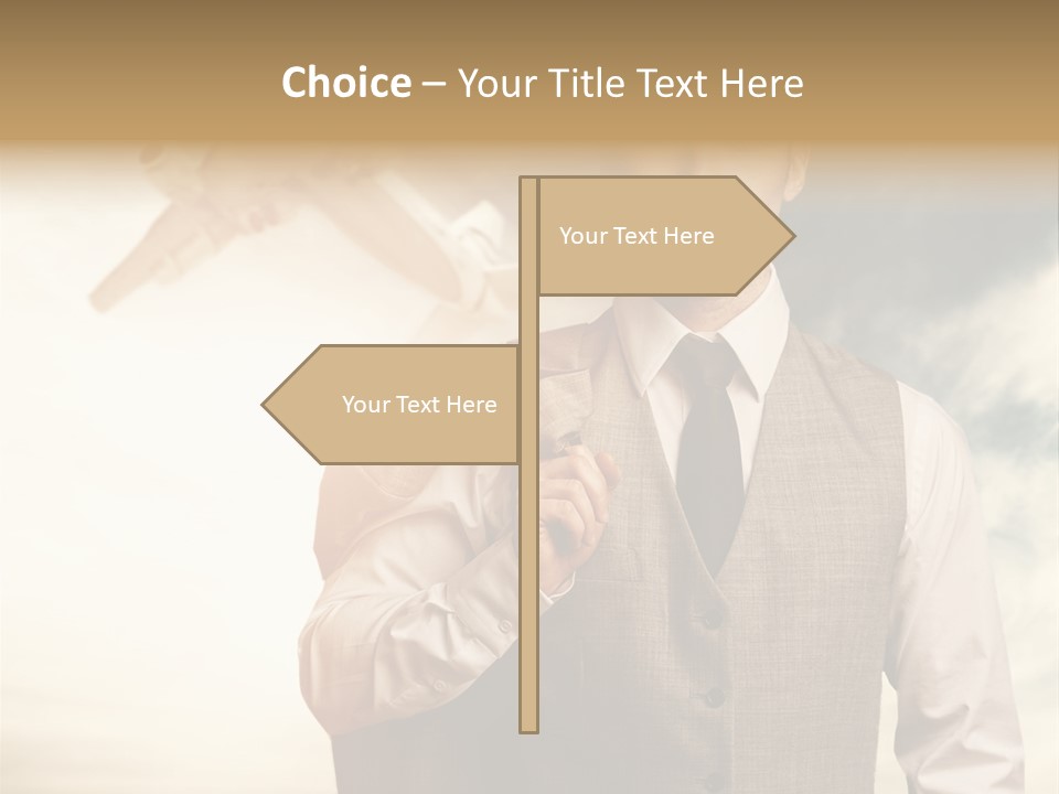 Leaving Confident Clouds PowerPoint Template