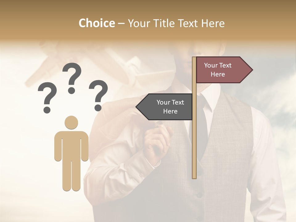 Leaving Confident Clouds PowerPoint Template