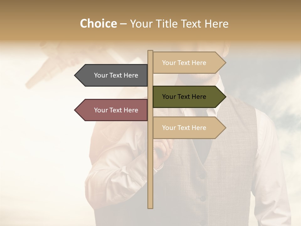 Leaving Confident Clouds PowerPoint Template