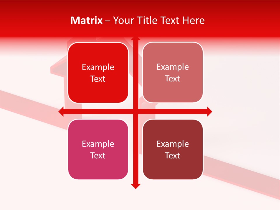 A Picture Of A Red House On A White Background PowerPoint Template